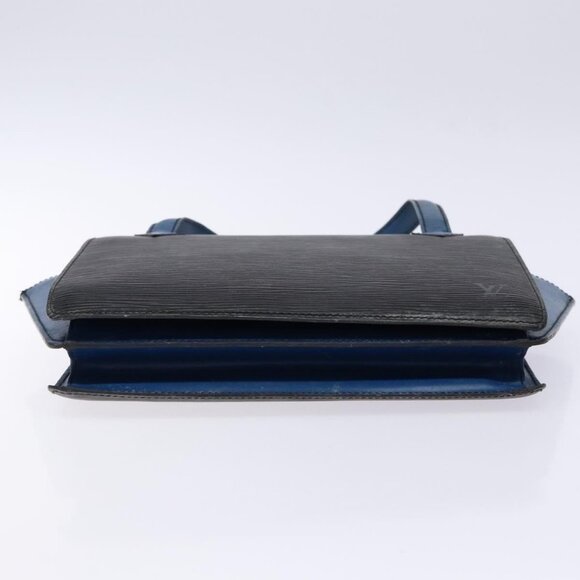 LOUIS VUITTON Epi Bicolor Varenne Hand Bag Black Blue LV Auth - Picture 6 of 16